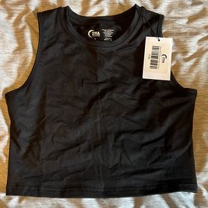 Size large. Cropped exercise top